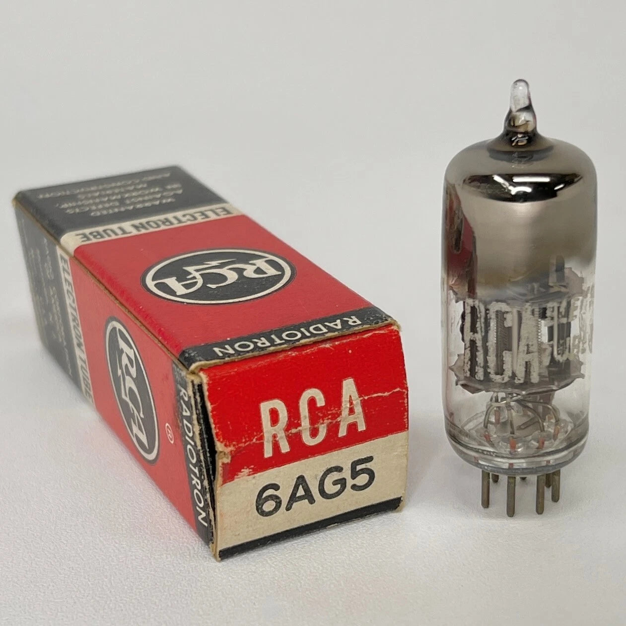 (1) Tested RCA 6AG5 Tube with Box Date Code KH RCA Sharp Cutoff Pentode Tube
