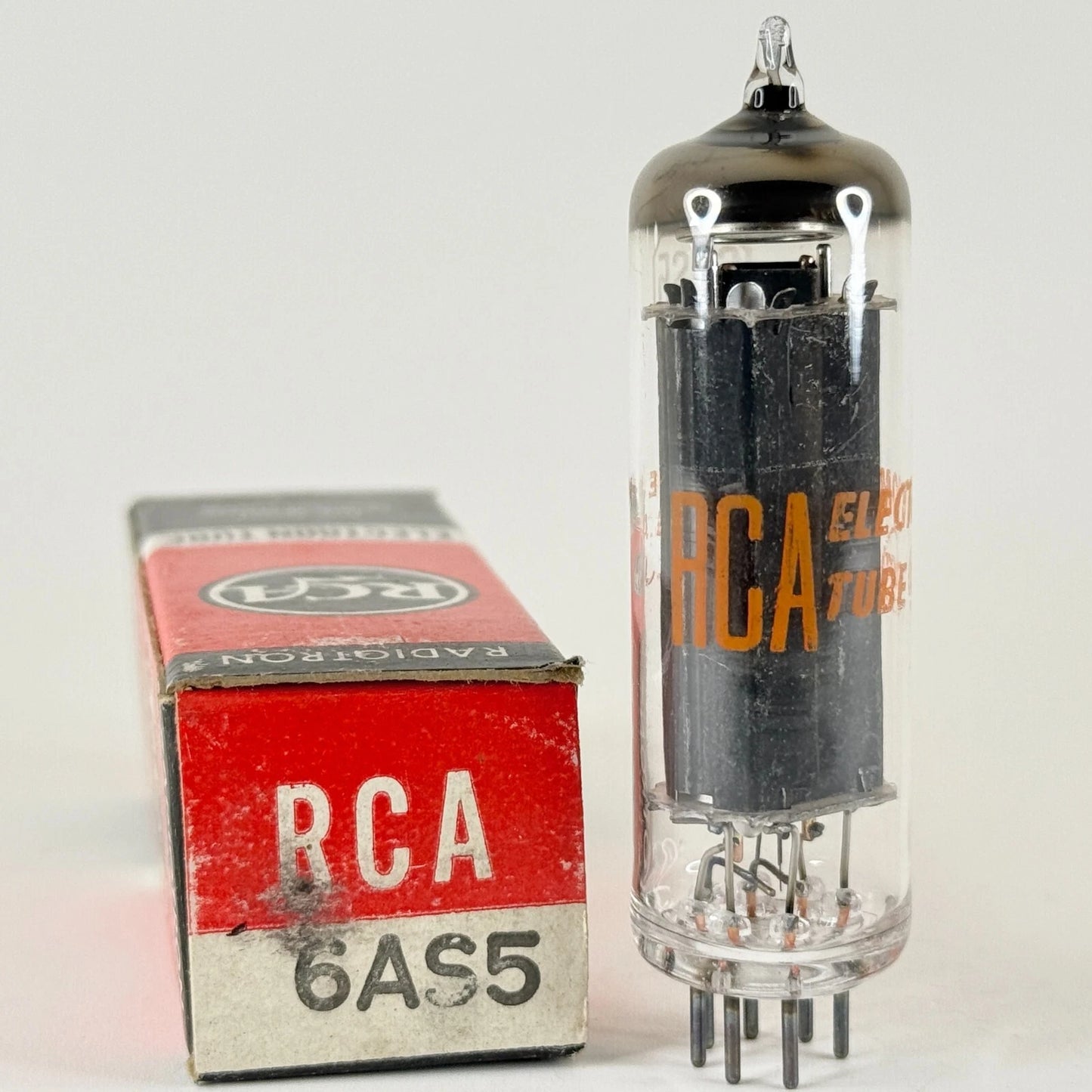 (1) Tested Strong RCA 6AS5 Tube with Box Date Code CJ RCA 6AS5 Beam Power Tube