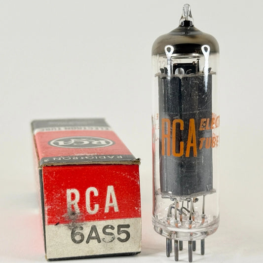 (1) Tested Strong RCA 6AS5 Tube with Box Date Code CJ RCA 6AS5 Beam Power Tube
