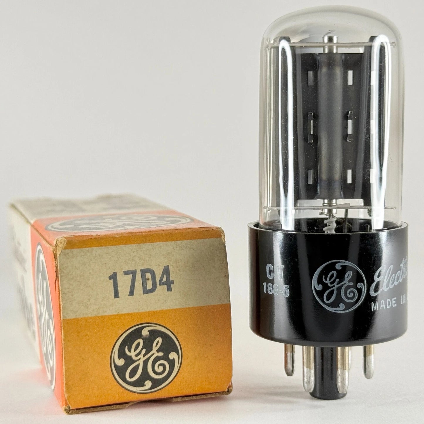 (1) Tested GE 17D4 Tube with Box Date Code CV General Electric Rectifier Tube