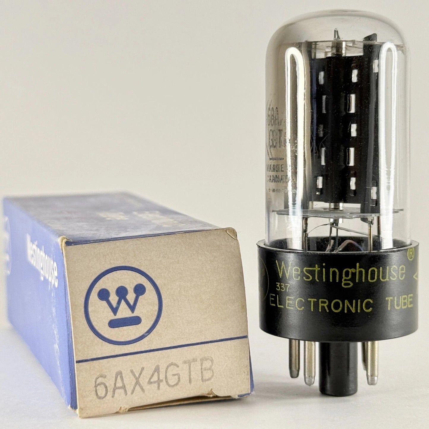 (1) Tested Westinghouse 6AX4GTB Tube with Box Date Code 70-52 6AX4 GTB Rectifier