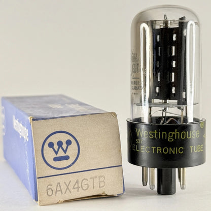 (1) Tested Westinghouse 6AX4GTB Tube with Box Date Code 70-52 6AX4 GTB Rectifier