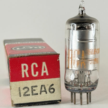 (1) Tested RCA 12EA6 Tube Silver Plate with Box Date Code NM Pentode Tube (b)