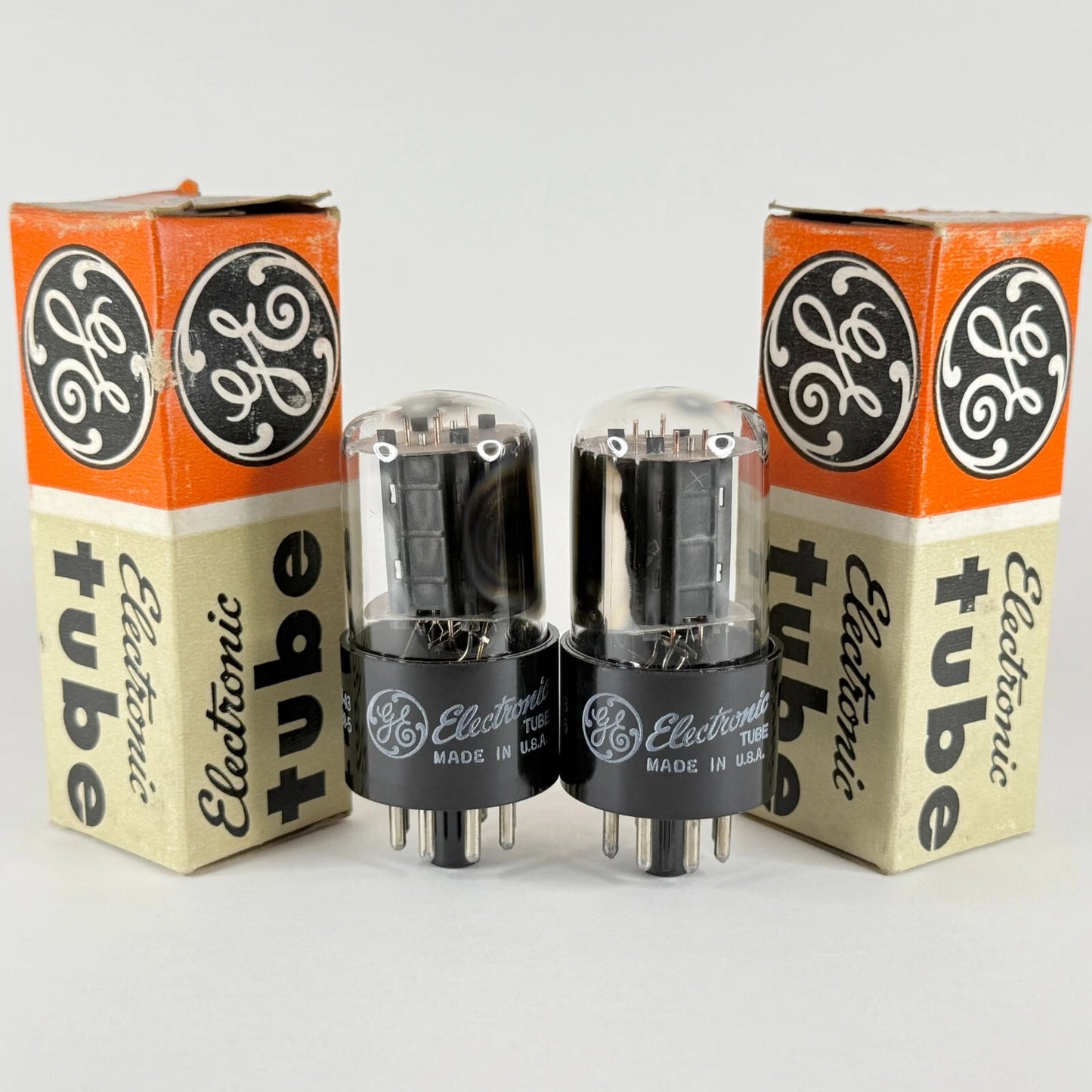 Tested Matched Pair GE 12SN7GTA Tubes Gray Plates Date Codes 58-43 12SN7 GTA