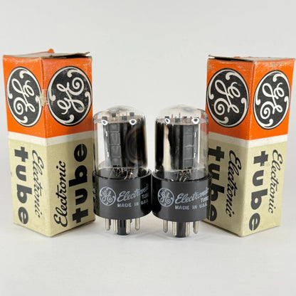 Tested Matched Pair GE 12SN7GTA Tubes Gray Plates Date Codes 58-43 12SN7 GTA