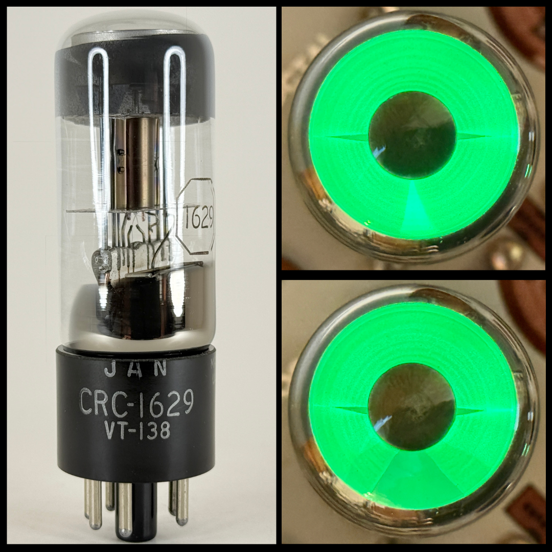 (1) Tested Used 1944 RCA JAN CRC 1629 Eye Tube 80%-85% Brightness VT-138 H1E