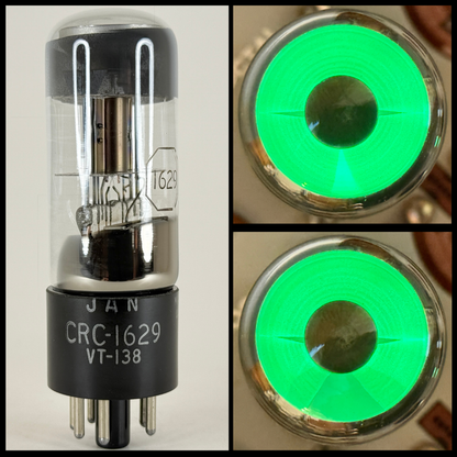 (1) Tested Used 1944 RCA JAN CRC 1629 Eye Tube 80%-85% Brightness VT-138 H1E